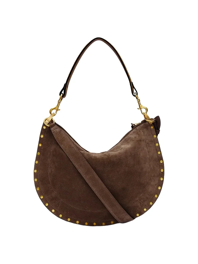 Isabel Marant Oskan Soft Zip Bag In Suede Leather