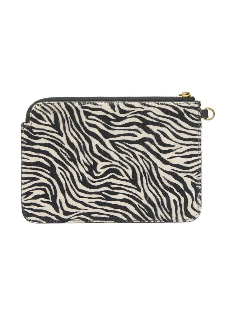 Isabel Marant Oskan Pony Leather Zip Pouch
