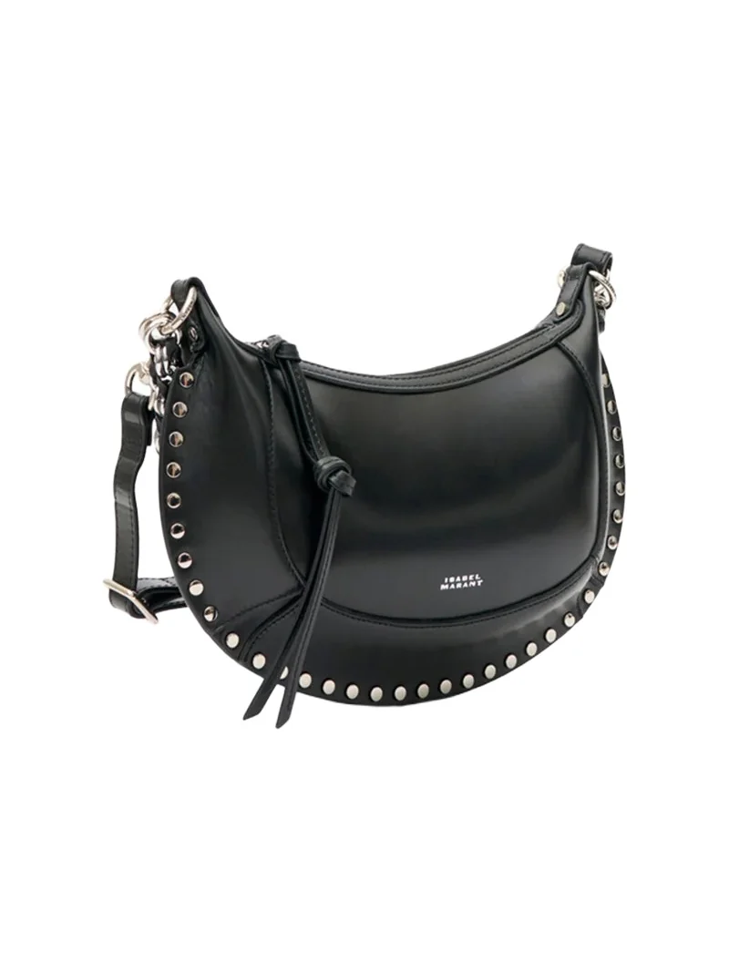 Isabel Marant Oskan Moon Bag In Grained Leather