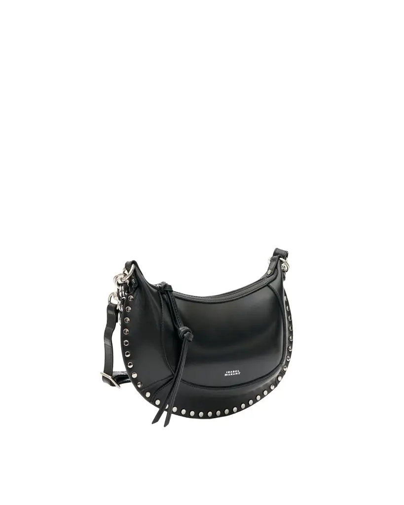 Isabel Marant Oskan Moon Bag In Grained Leather