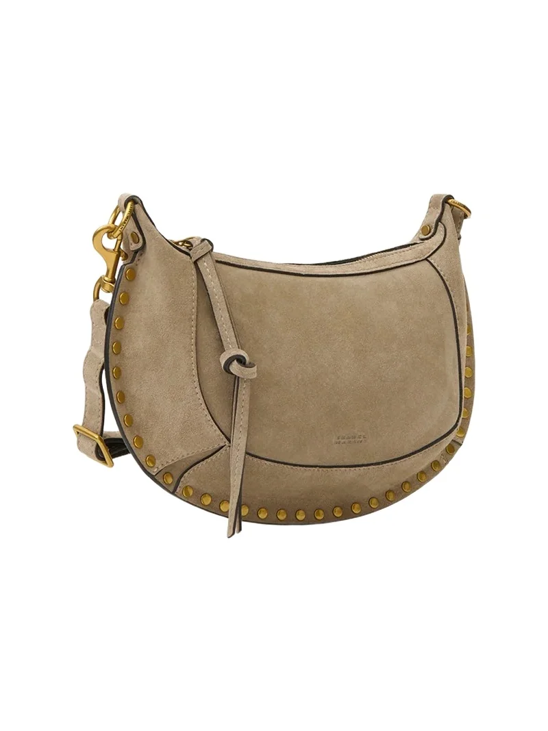 Isabel Marant Oskan Moon Bag In Suede Leather