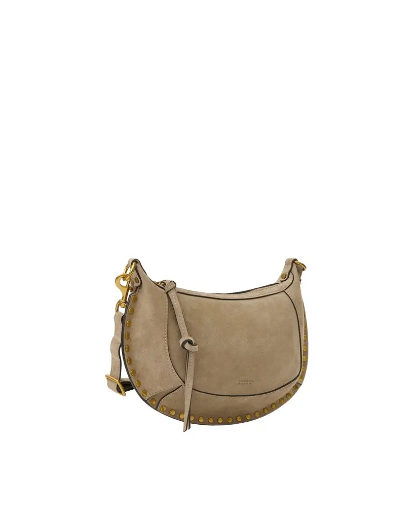 Isabel Marant Oskan Moon Bag In Suede Leather