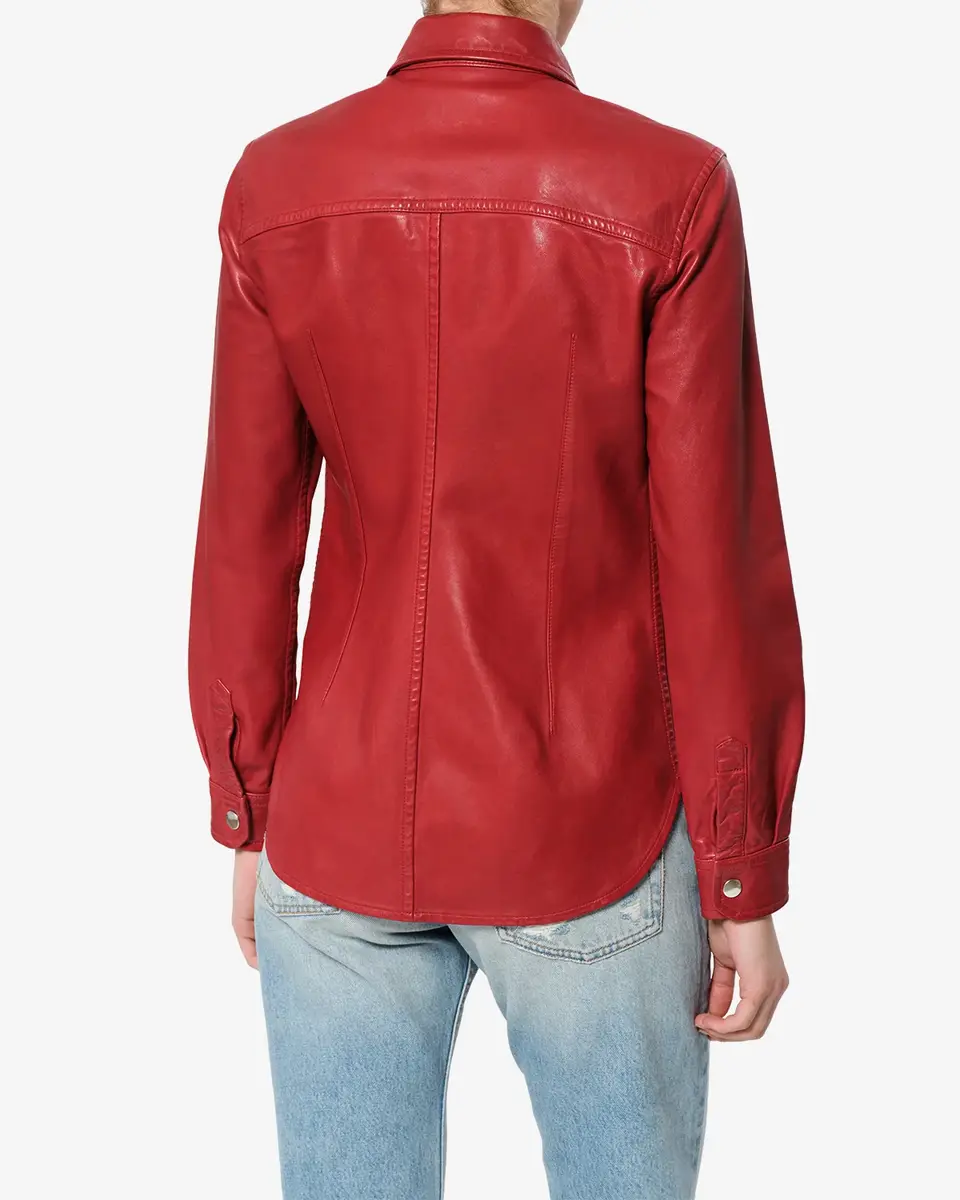 Isabel Marant Valdy Leather Shirt | Thumbnail 3