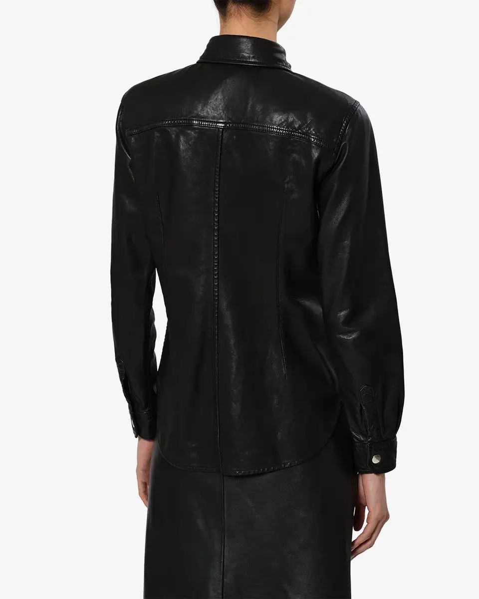 Isabel Marant Valdy Leather Shirt | Thumbnail 3
