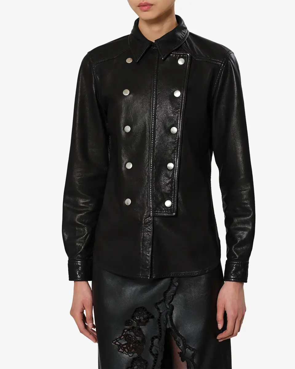 Isabel Marant Valdy Leather Shirt | Thumbnail 5