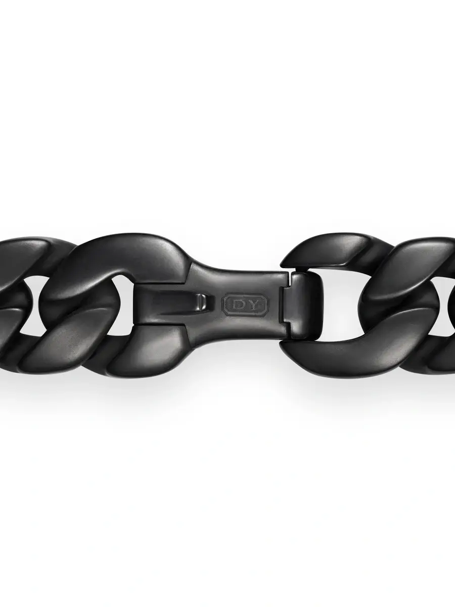 David Yurman Men's Curb Chain Necklace in Titanium, 11.5MM - Black | Thumbnail 6