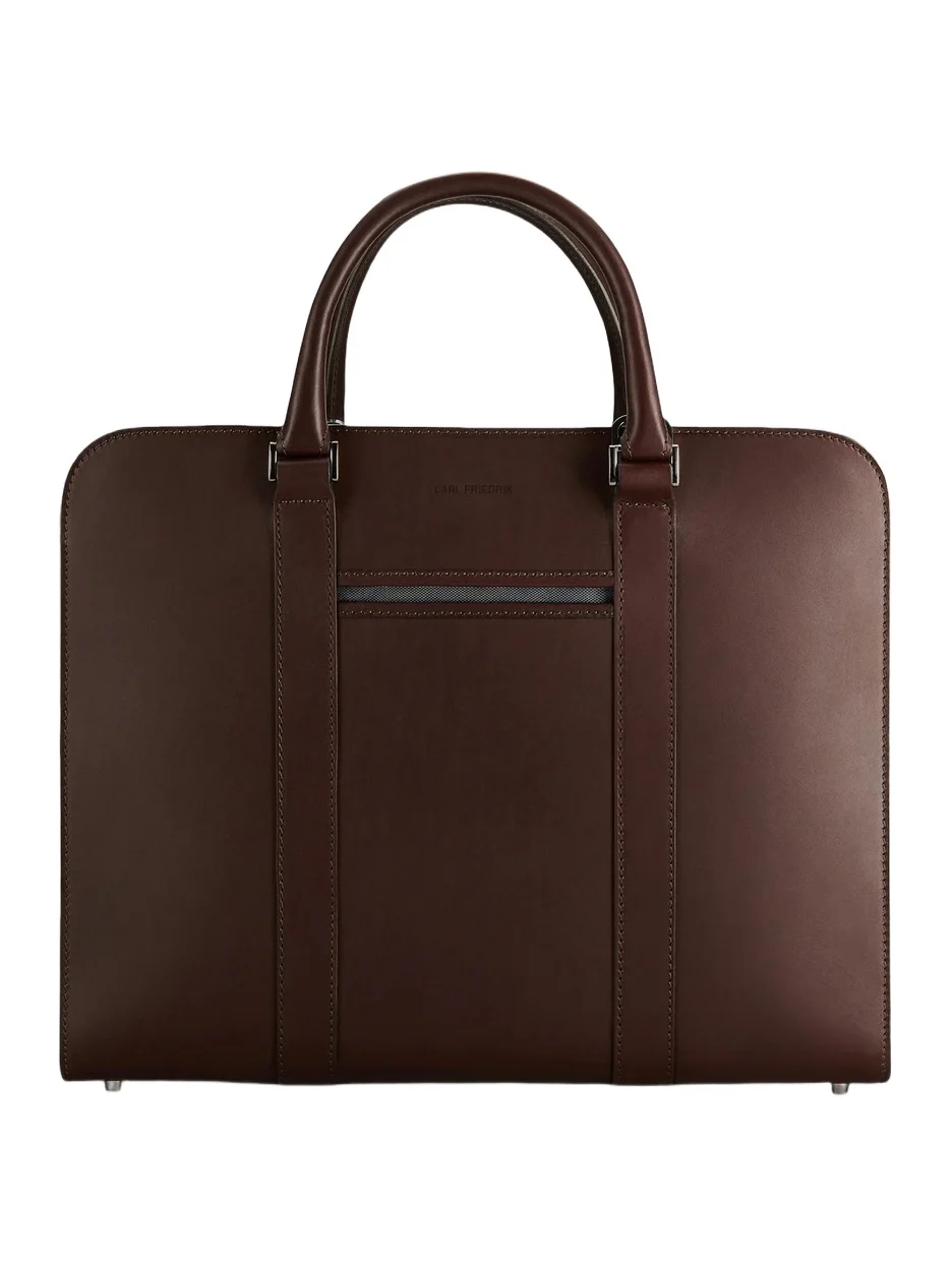 Carl Friedrik Men Heritage Palissy Double Leather Briefcase