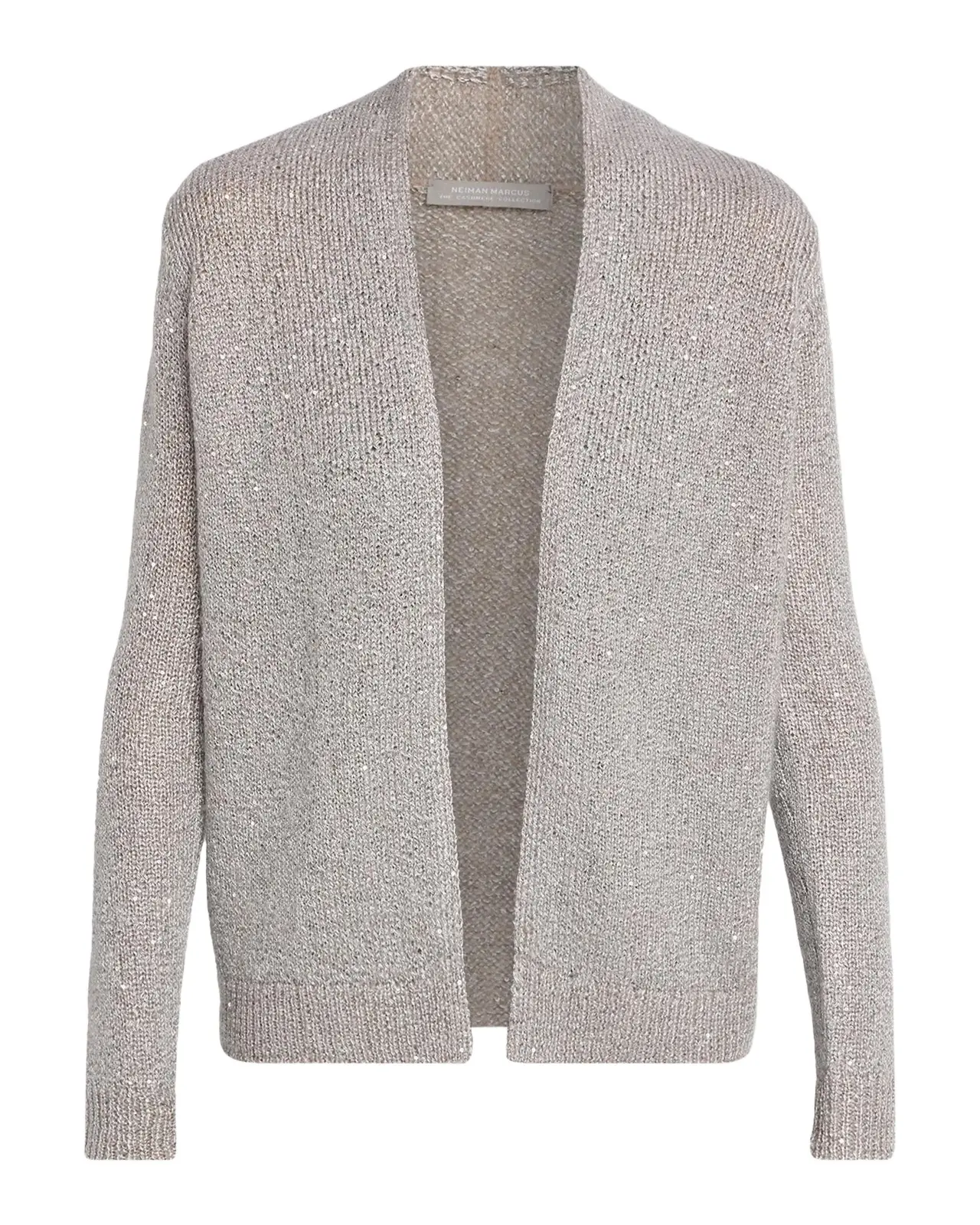 Neiman Marcus Cashmere Collection Cashmere Sequin Open-Front Cardigan