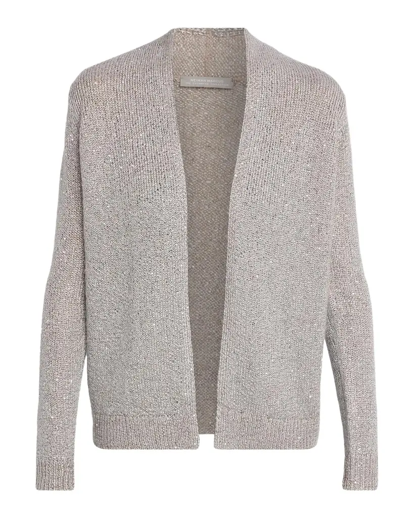 Cashmere Sequin Open-Front Cardigan Cashmere Sequin Open-Front Cardigan