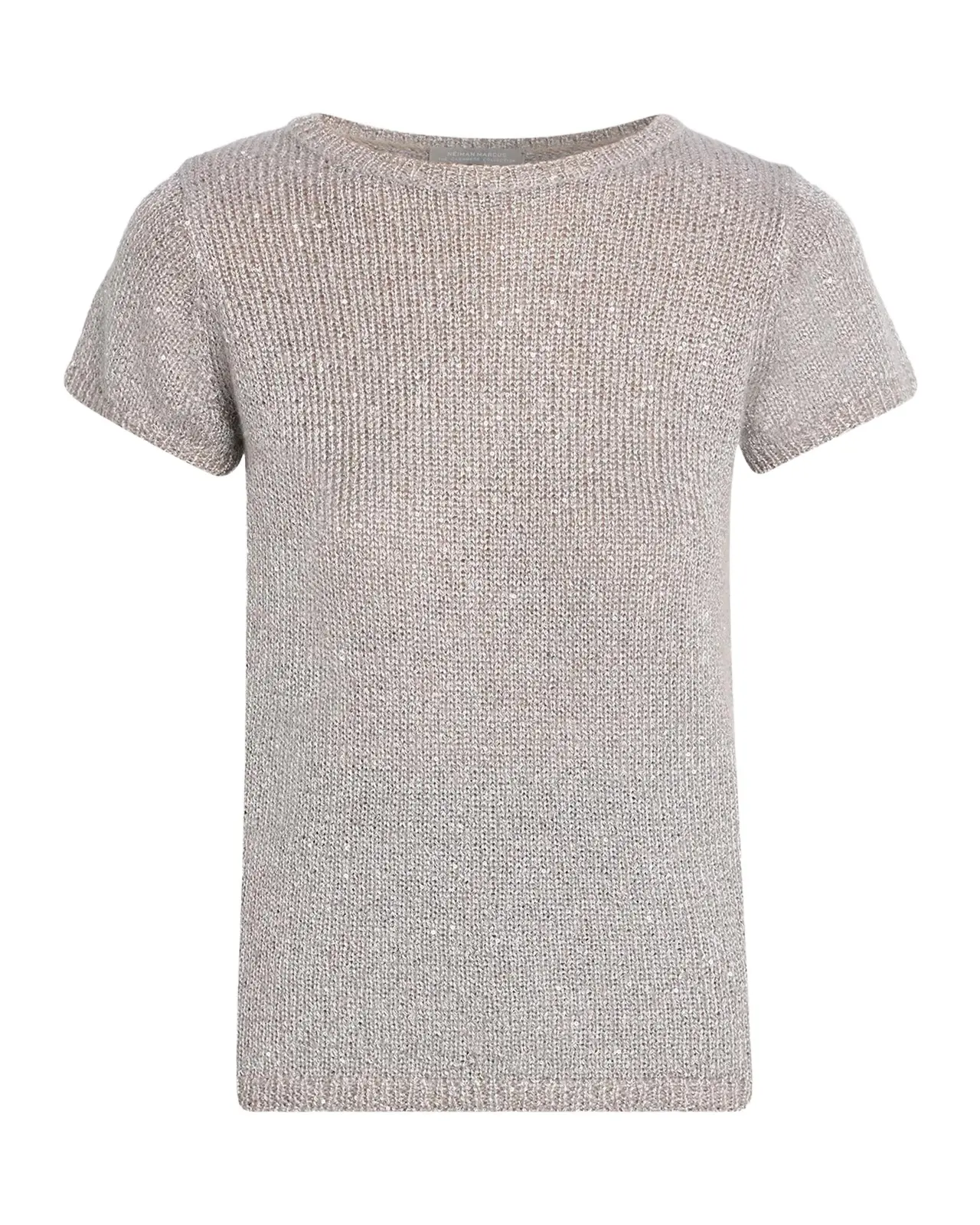 Neiman Marcus Cashmere Collection Cashmere Sequin Knit Top