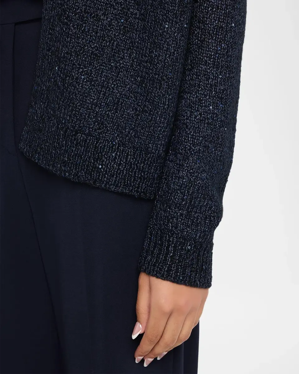 Neiman Marcus Cashmere Collection Cashmere Sequin Open-Front Cardigan | Thumbnail 5 Neiman Marcus Cashmere Collection Cashmere Sequin Open-Front Cardigan | Thumbnail 5