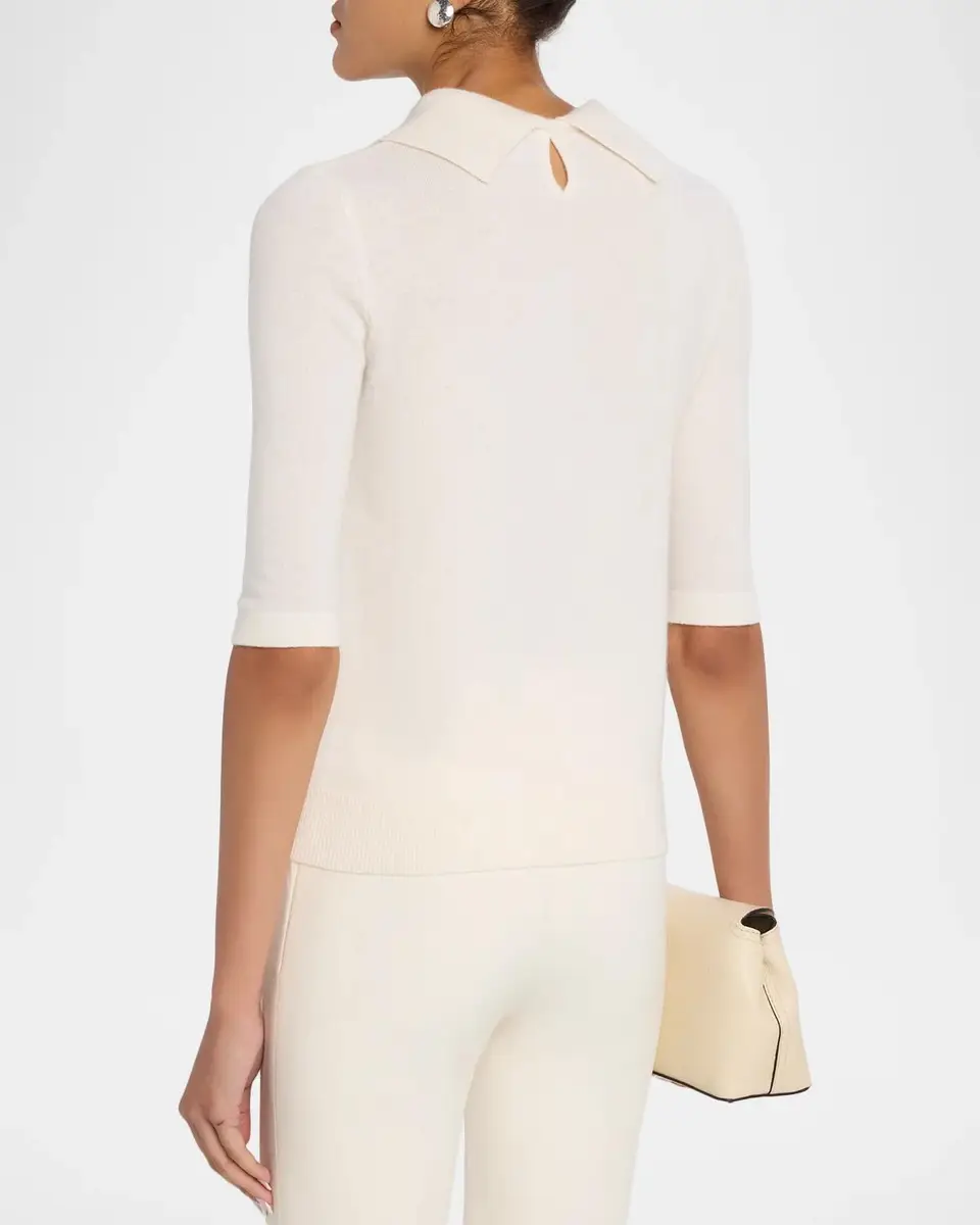 Neiman Marcus Cashmere Collection Cashmere Jeweled-Collar Sweater | Thumbnail 3 Neiman Marcus Cashmere Collection Cashmere Jeweled-Collar Sweater | Thumbnail 3