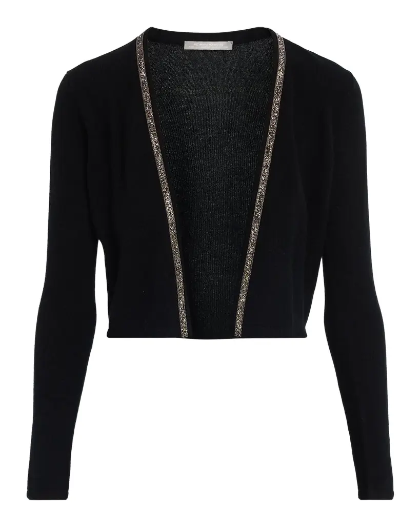 Neiman Marcus Cashmere Collection Cashmere Cropped Bead-Trim Shrug