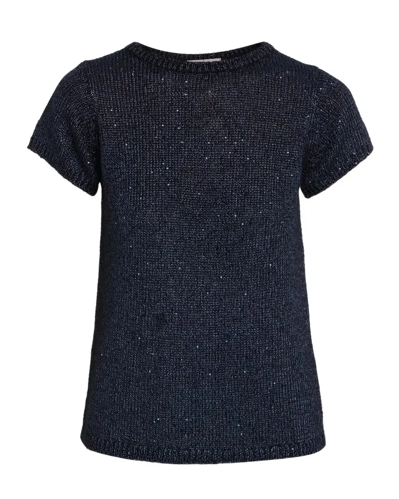 Neiman Marcus Cashmere Collection Cashmere Sequin Knit Top