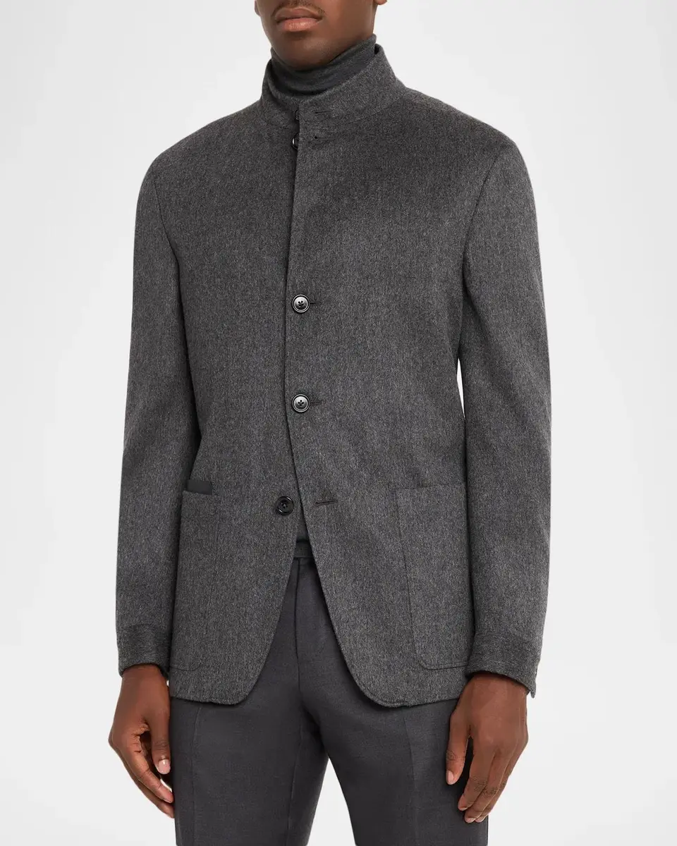 Zegna Men's Il Conte Oasi Cashmere Chore Jacket | Thumbnail 4