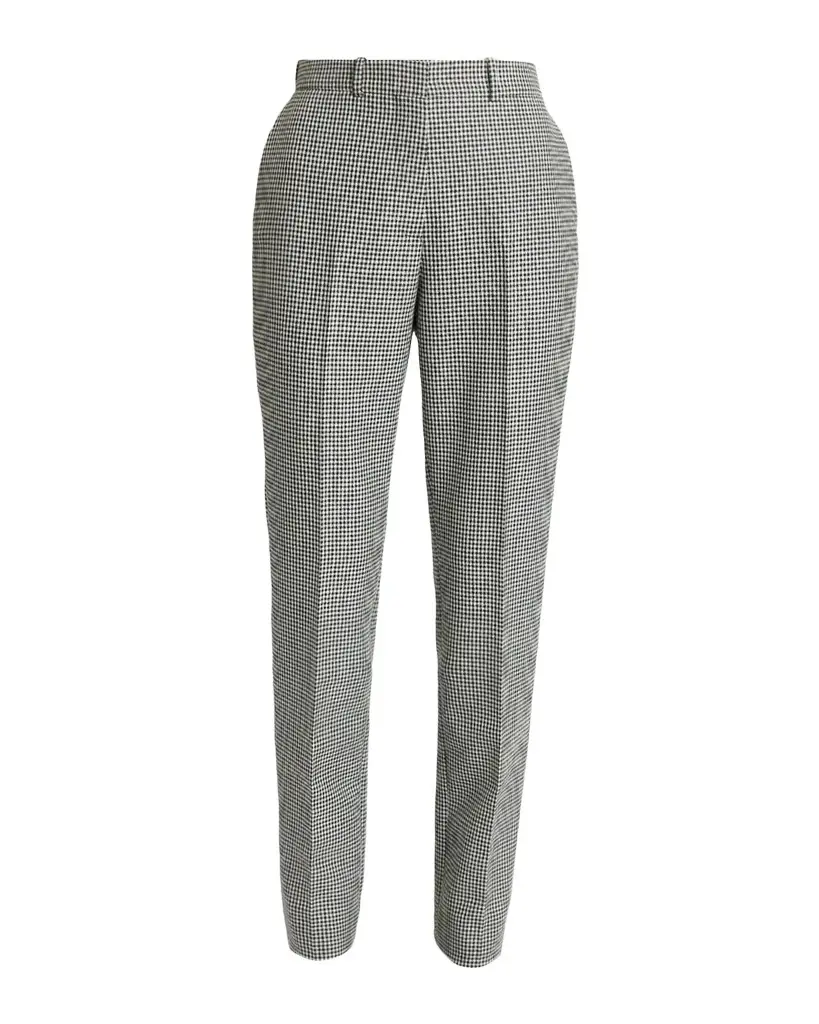 Houndstooth Slim-Leg Cigarette Pants Houndstooth Slim-Leg Cigarette Pants