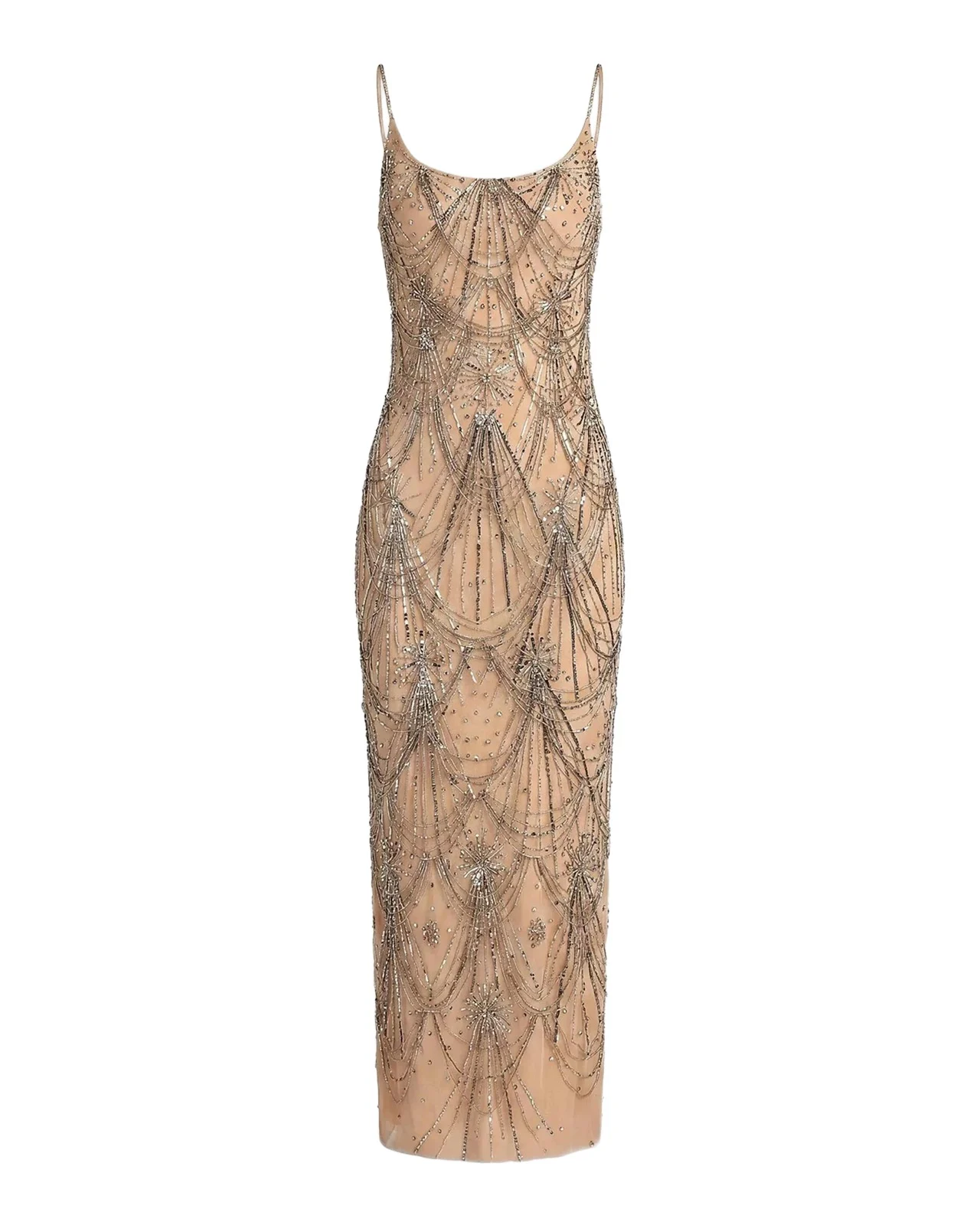 Mac Duggal Beaded Fringe Scoopneck Dress | Thumbnail 1 Mac Duggal Beaded Fringe Scoopneck Dress | Thumbnail 1