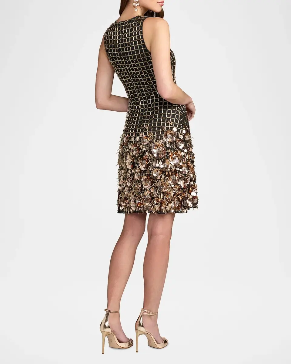 Mac Duggal Embellished Fringed Mini Dress | Thumbnail 3