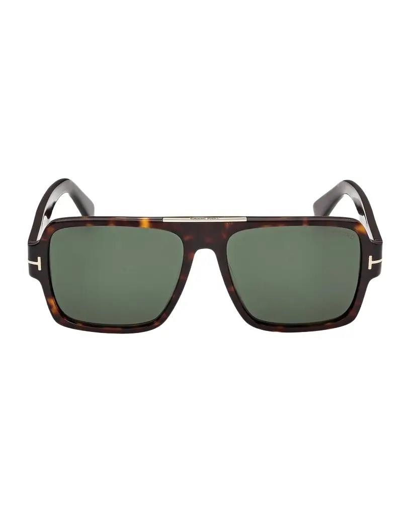 Tom Ford Men's Sean-02 Acetate Flat-Top Sunglasses