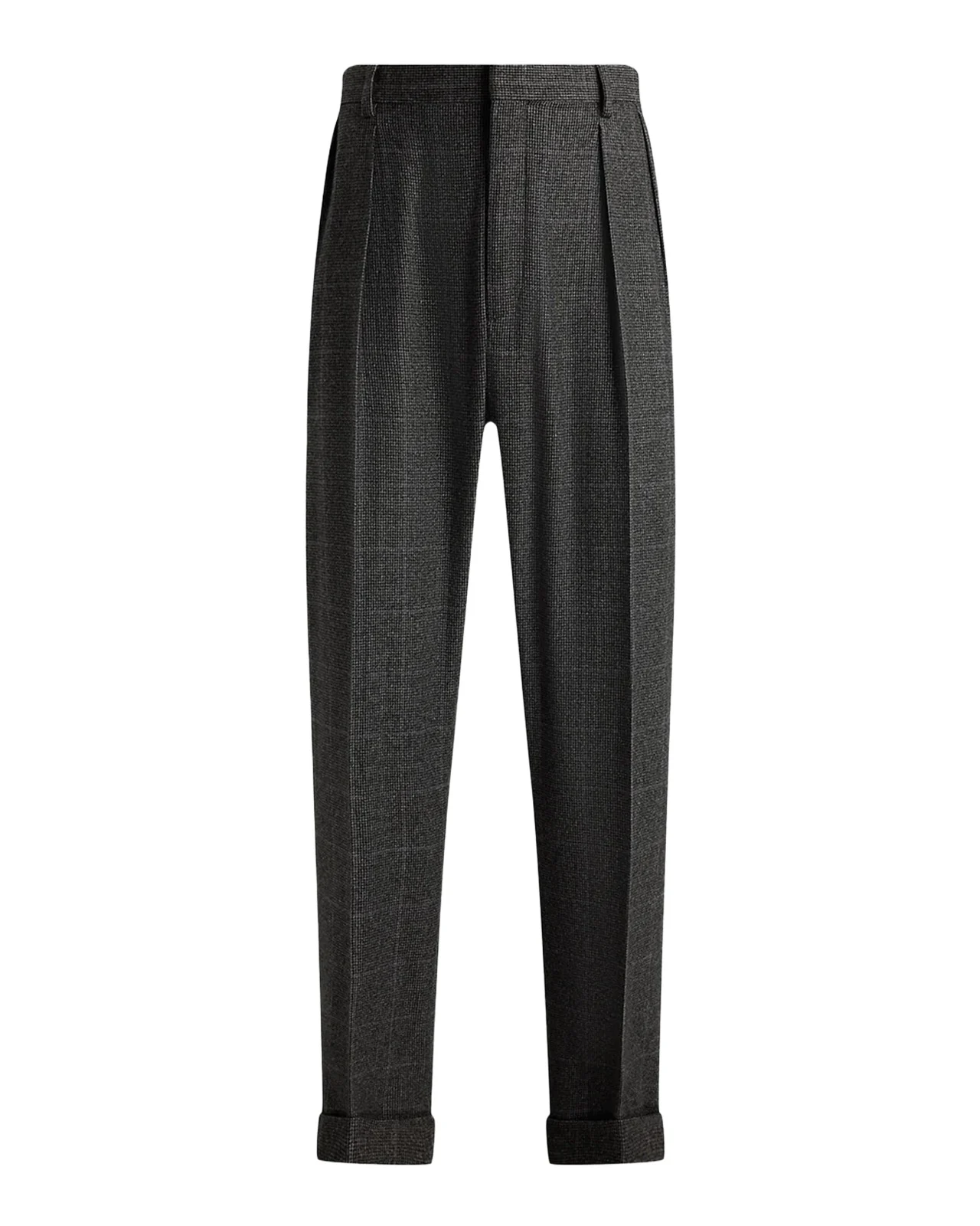 Ralph Lauren Purple Label Men's Glenn Hand-Tailored Tick-Weave Trousers