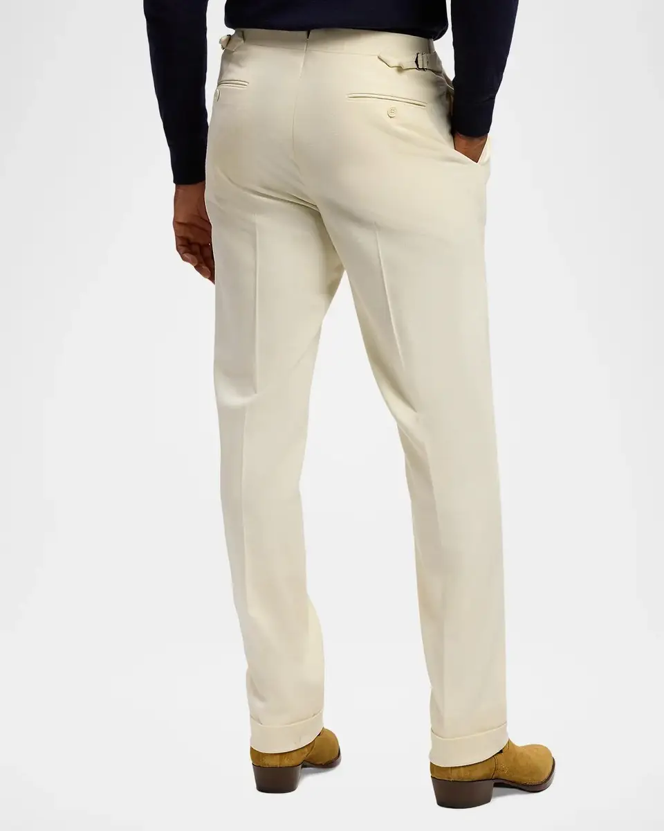 Ralph Lauren Purple Label Men's Gregory Hand-Tailored Wool Trousers | Thumbnail 3 Ralph Lauren Purple Label Men's Gregory Hand-Tailored Wool Trousers | Thumbnail 3
