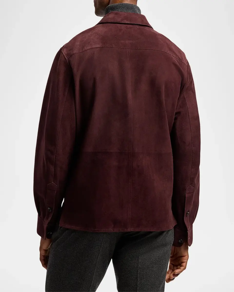 Ralph Lauren Purple Label Calloway Suede Shirt Jacket | Thumbnail 3