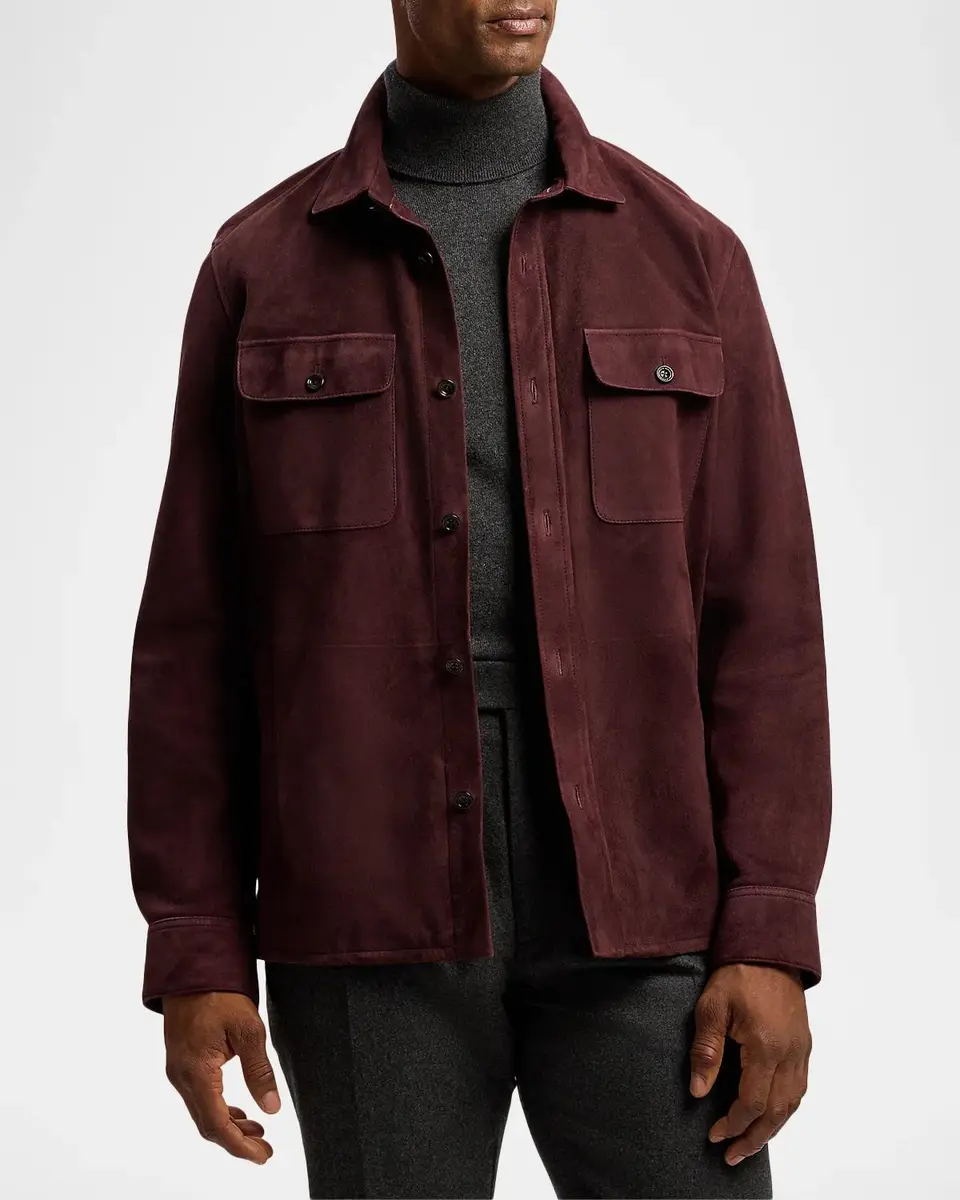 Ralph Lauren Purple Label Calloway Suede Shirt Jacket | Thumbnail 4