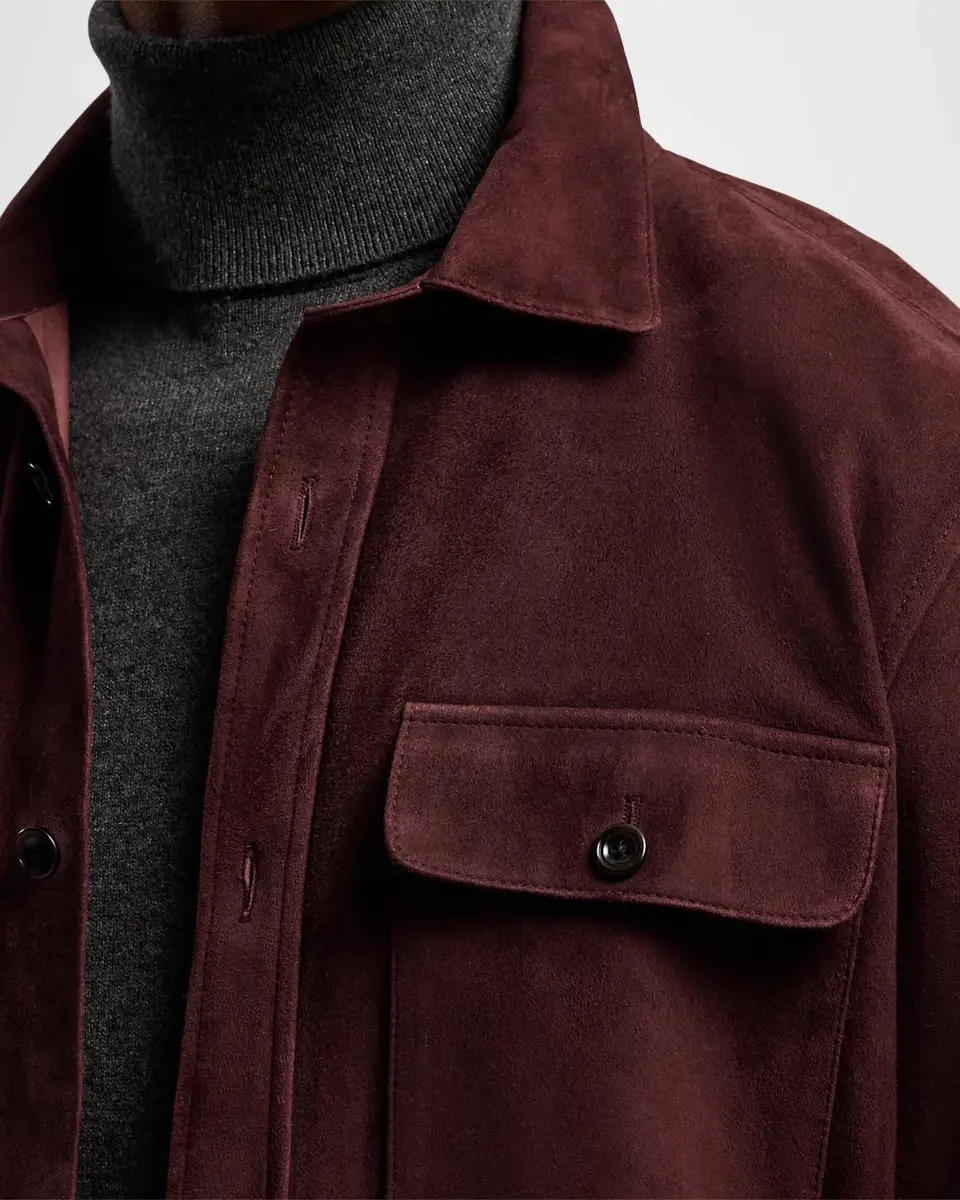 Ralph Lauren Purple Label Calloway Suede Shirt Jacket | Thumbnail 5