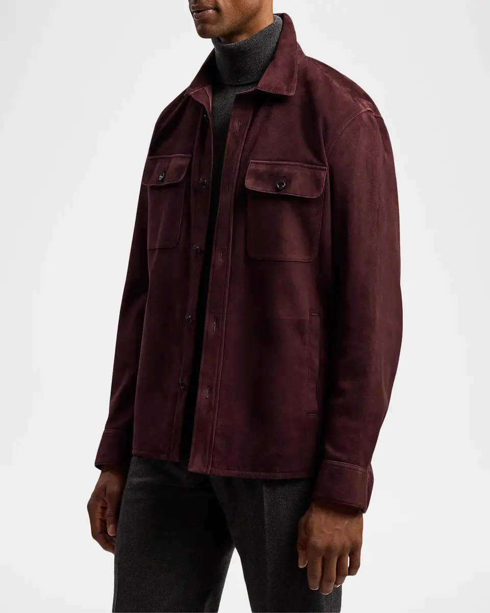 Ralph Lauren Purple Label Calloway Suede Shirt Jacket | Thumbnail 6