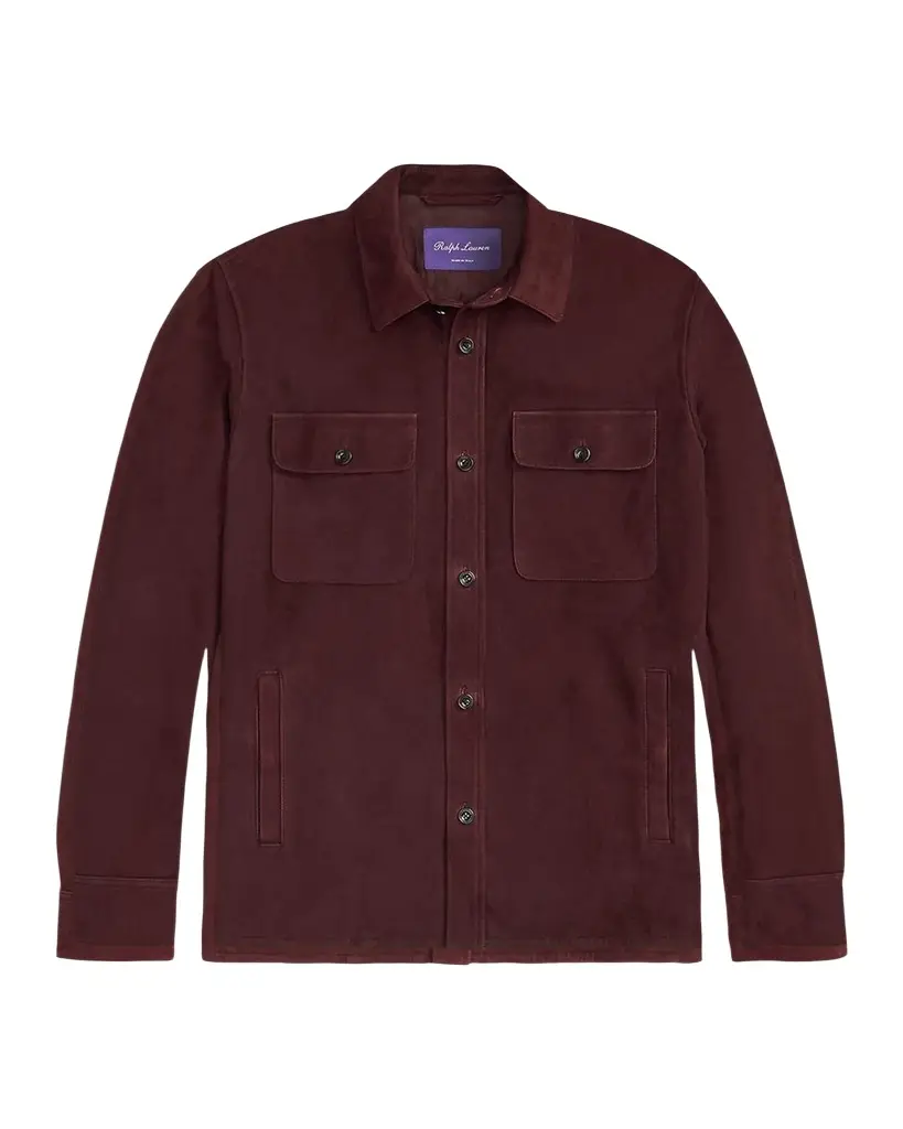 Ralph Lauren Purple Label Calloway Suede Shirt Jacket