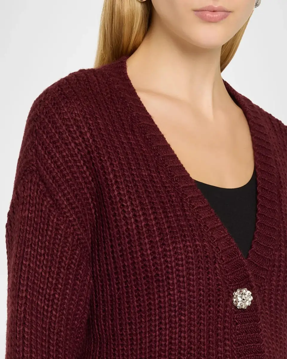 Cinq à Sept Krissi Feather-Trim Cardigan | Thumbnail 5