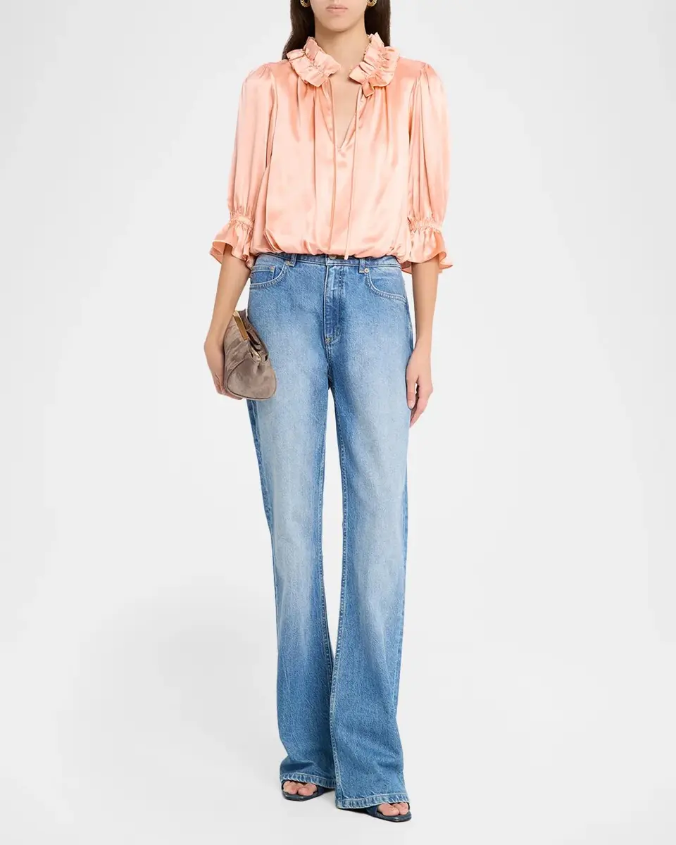 Cinq à Sept Luciana Ruffled Silk Blouse | Thumbnail 2 Cinq à Sept Luciana Ruffled Silk Blouse | Thumbnail 2