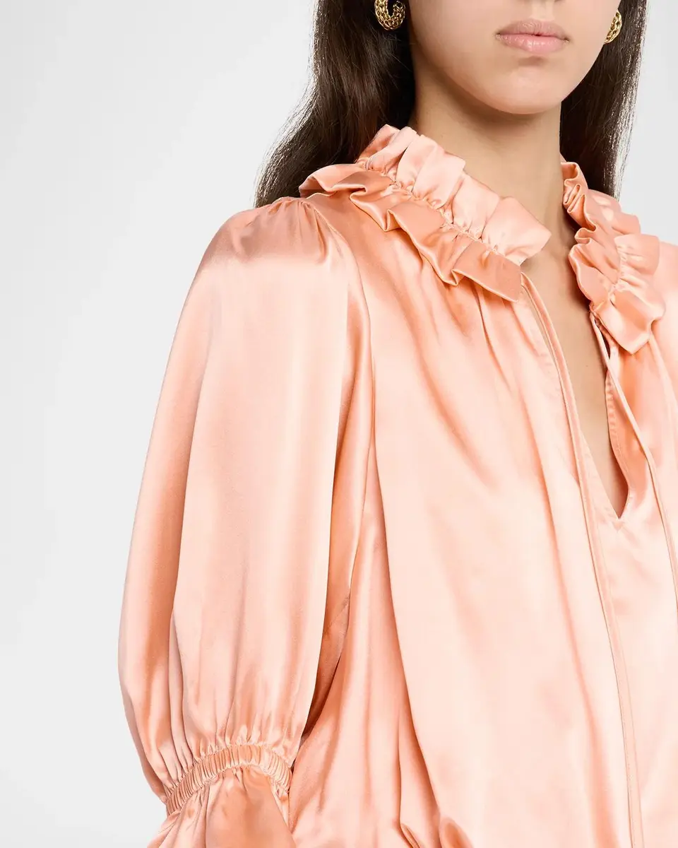 Cinq à Sept Luciana Ruffled Silk Blouse | Thumbnail 5 Cinq à Sept Luciana Ruffled Silk Blouse | Thumbnail 5