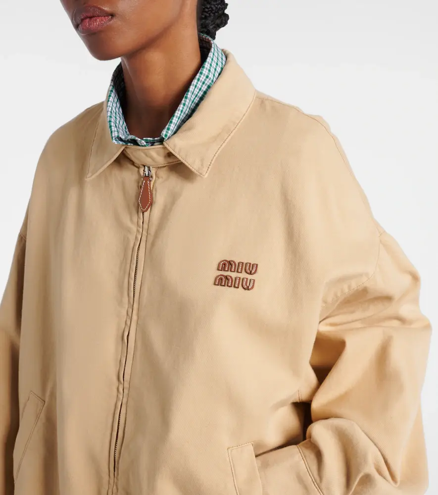 Miu Miu Logo denim blouson | Thumbnail 3