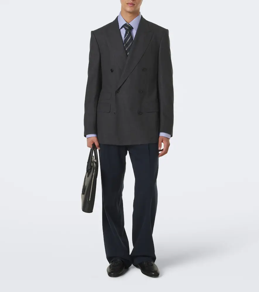 dunhill Double-breasted wool and cashmere blazer | Thumbnail 3