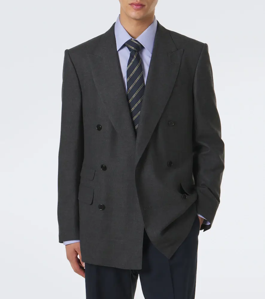dunhill Double-breasted wool and cashmere blazer | Thumbnail 4