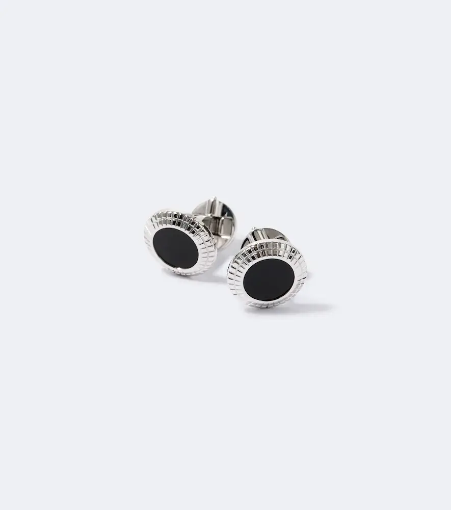 dunhill Sterling silver cufflinks with onyx | Thumbnail 3