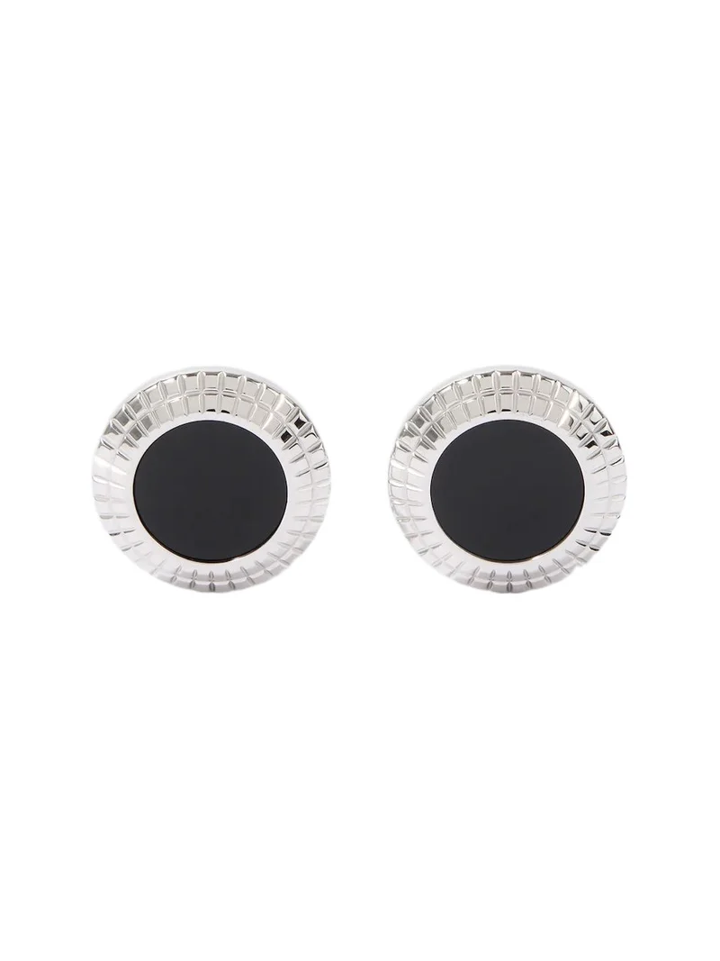 dunhill Sterling silver cufflinks with onyx