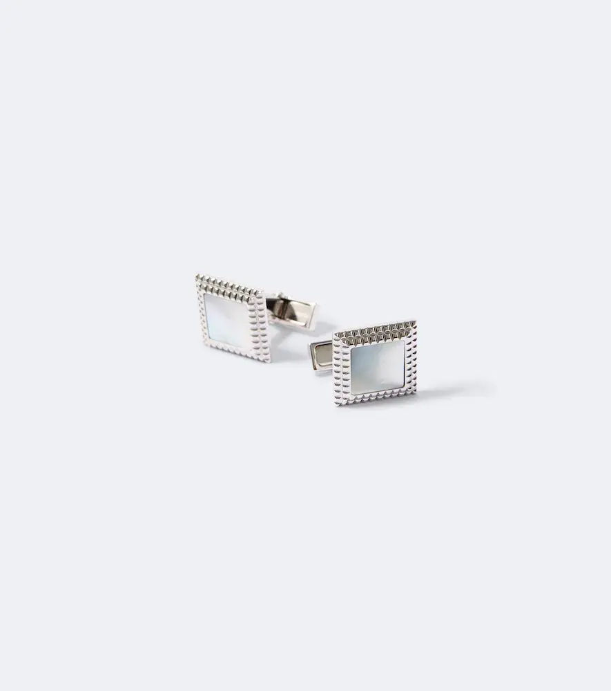 dunhill Sterling silver cufflinks with mother-of-pearls | Thumbnail 3 dunhill Sterling silver cufflinks with mother-of-pearls | Thumbnail 3