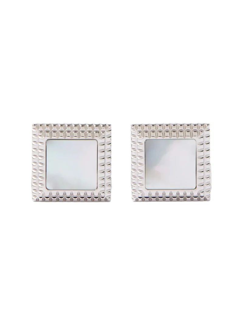 Sterling silver cufflinks with mother-of-pearls