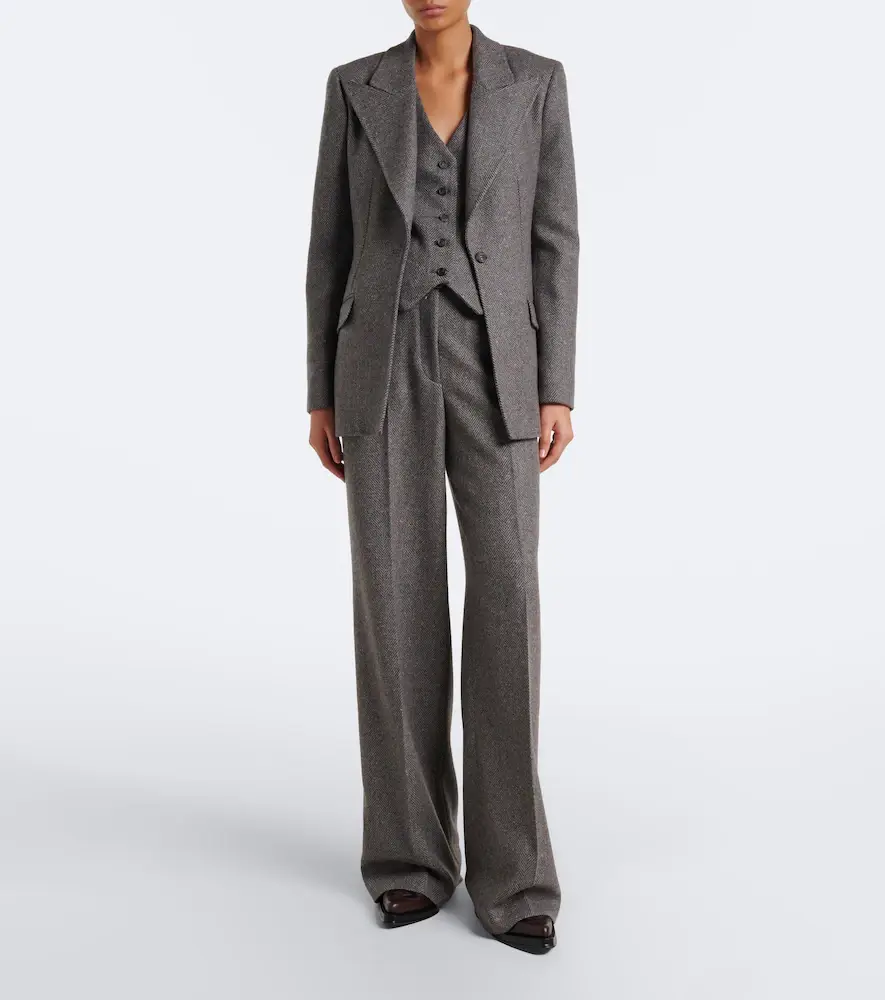 Gabriela Hearst Leiva herringbone cashmere and wool blazer | Thumbnail 4