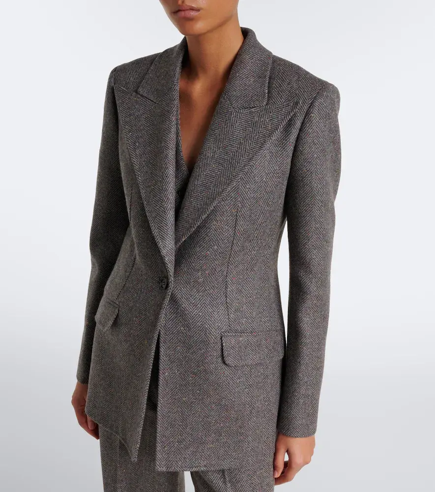 Gabriela Hearst Leiva herringbone cashmere and wool blazer | Thumbnail 5