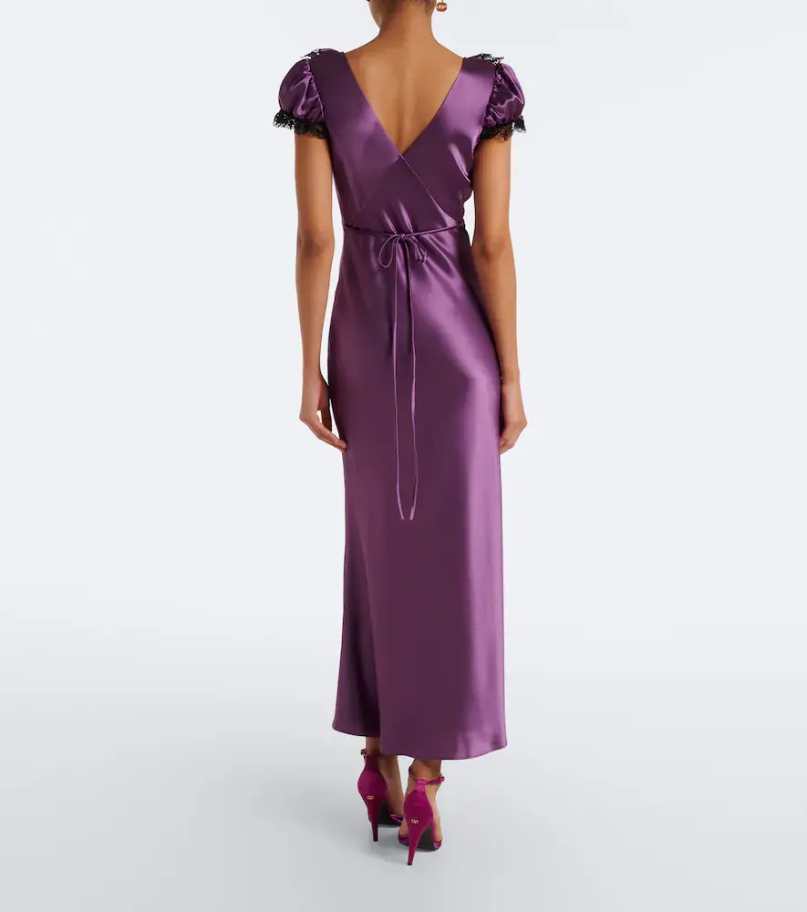 Rodarte Lace-trimmed satin maxi dress | Thumbnail 6 Rodarte Lace-trimmed satin maxi dress | Thumbnail 6