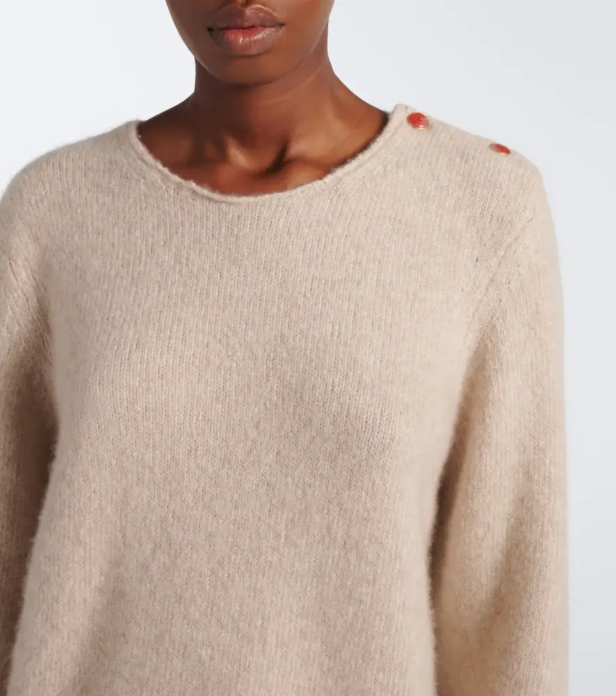 God’s True Cashmere Sand cashmere sweater with carnelians | Thumbnail 4 God’s True Cashmere Sand cashmere sweater with carnelians | Thumbnail 4