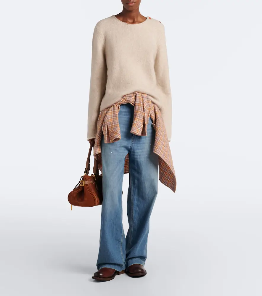 God’s True Cashmere Sand cashmere sweater with carnelians | Thumbnail 5 God’s True Cashmere Sand cashmere sweater with carnelians | Thumbnail 5