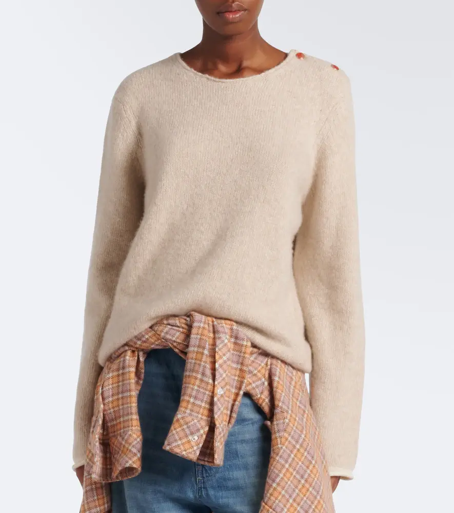 God’s True Cashmere Sand cashmere sweater with carnelians | Thumbnail 6 God’s True Cashmere Sand cashmere sweater with carnelians | Thumbnail 6