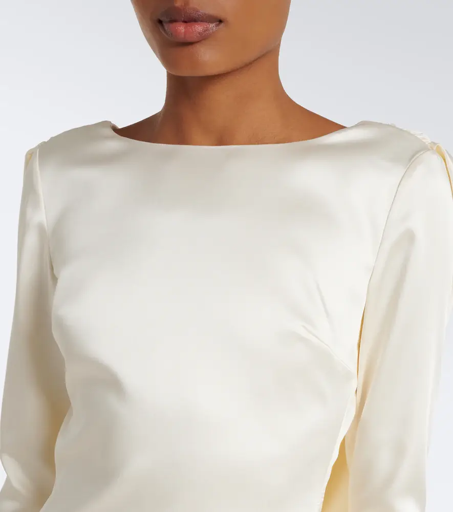 The New Arrivals Ilkyaz Ozel Isthar bow-detail satin minidress | Thumbnail 3