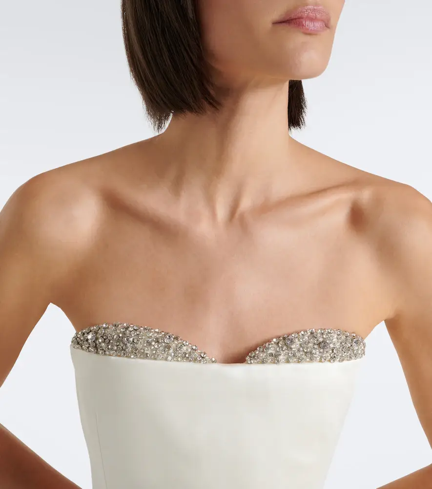 The New Arrivals Ilkyaz Ozel Noelie embellished satin bustier gown | Thumbnail 2