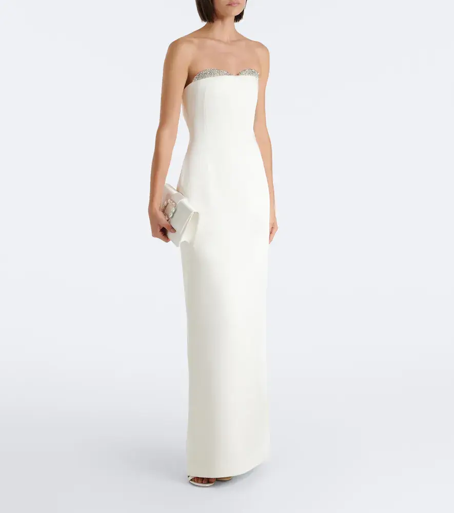 The New Arrivals Ilkyaz Ozel Noelie embellished satin bustier gown | Thumbnail 4