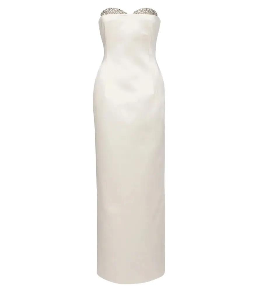 Noelie embellished satin bustier gown Noelie embellished satin bustier gown